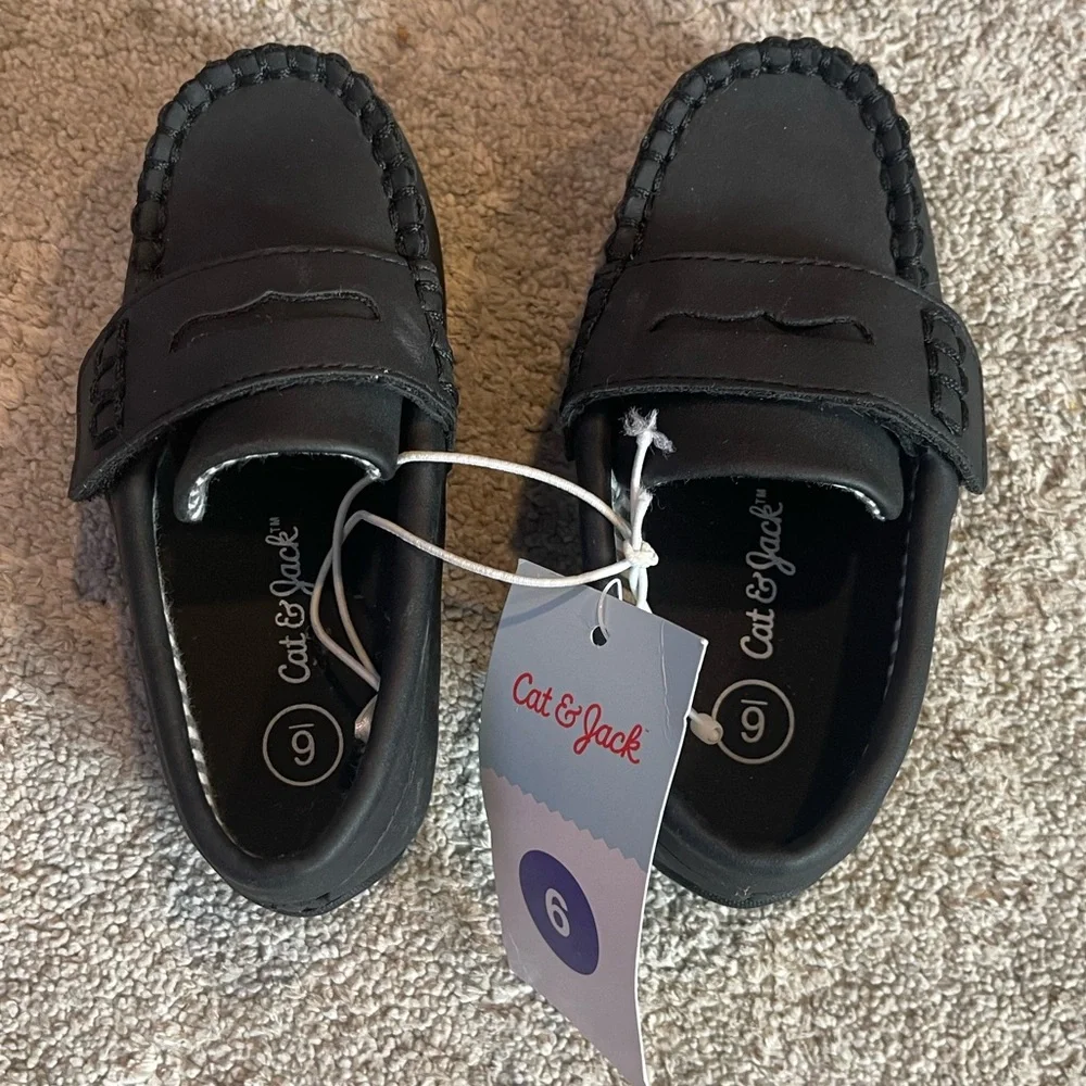 Cat & Jack Black Moccasin Kids Shoes